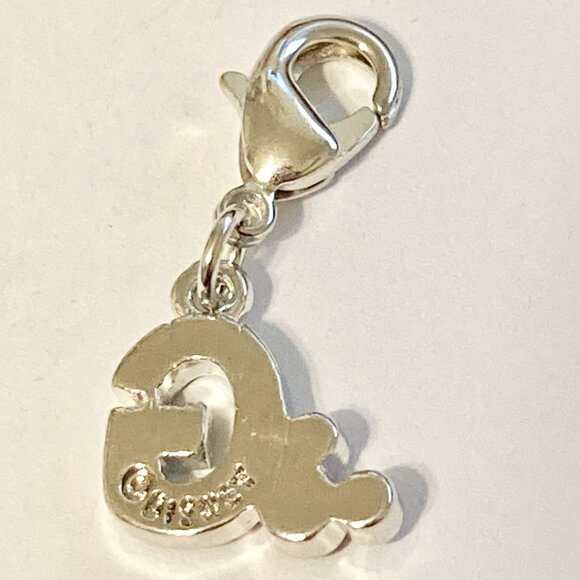 Vintage Disney Pink Crystal Mickey Mouse Ears Charm Clip On Initial Letter G - Picture 7 of 10